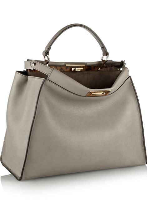 fendi peekaboo medium grey|Fendi peekaboo medium size.